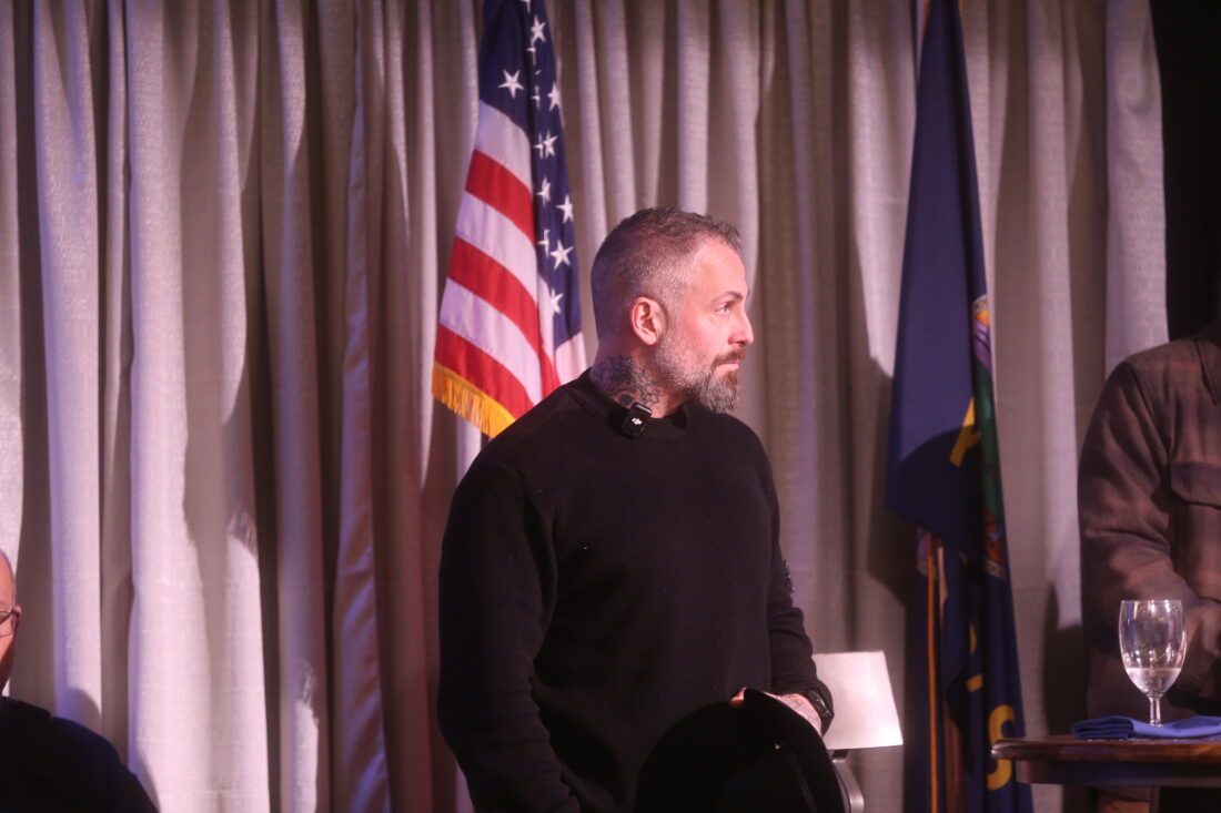 Former police officer on the front lines of Jan. 6 tells large Lawrence crowd to protest, make noise and film it all